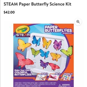 Paper butterflies crayola science kit NEW
